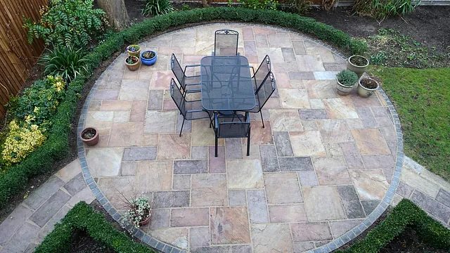 Patio that has been laid by our team